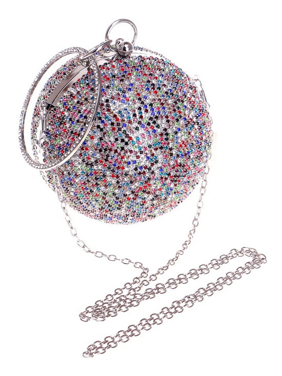 Mini Glitter Ball Evening Clutch Bag