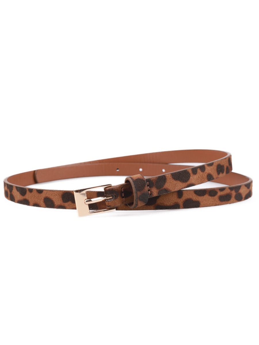 Women Leopard Print Buckle Belt