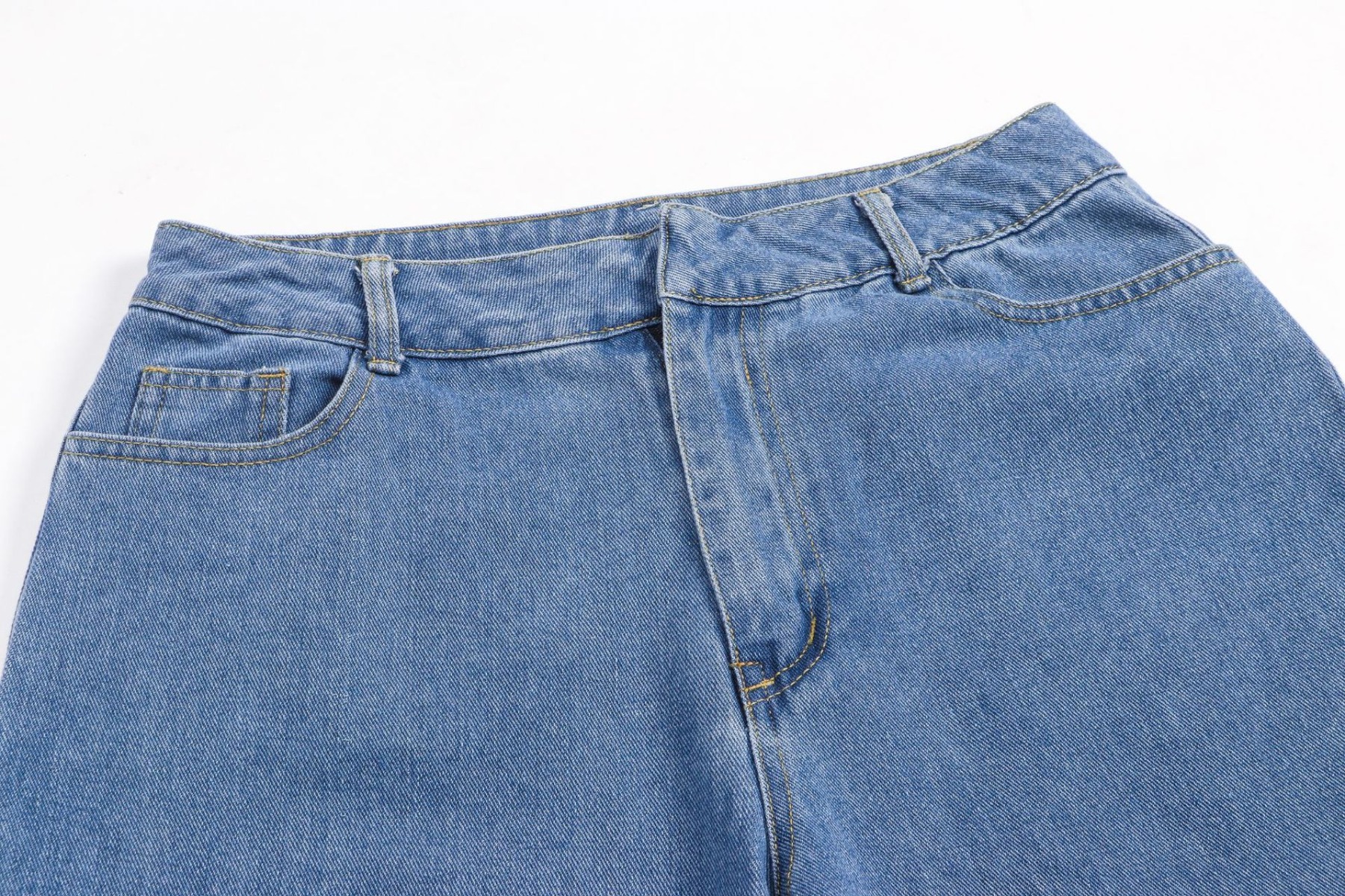 Women Color Blocking Wide-leg Jeans