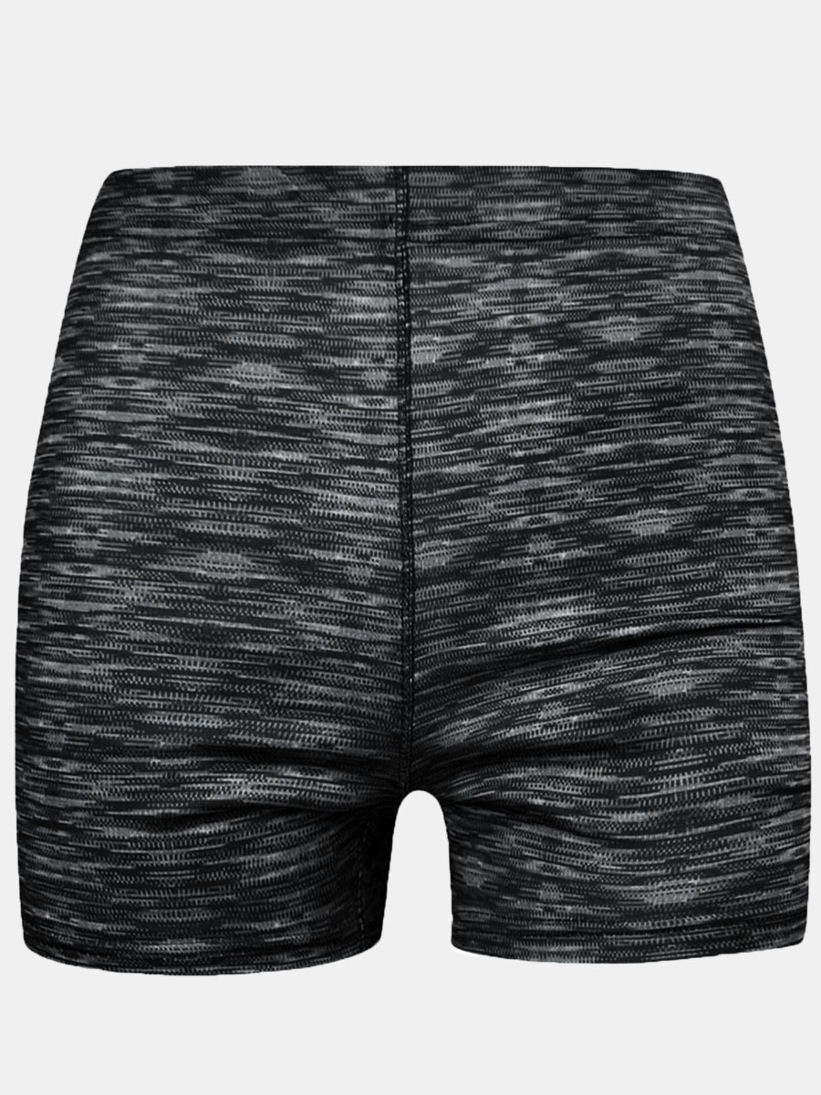 Slim Fit Solid Color Sports Shorts