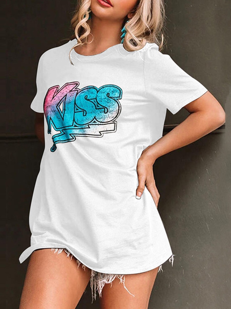 Buy KISS Gradient Color Printed Women's Tee - SheStar