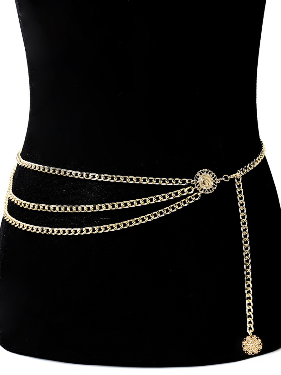 Street Style Women Multilayer Waist Chain Belt