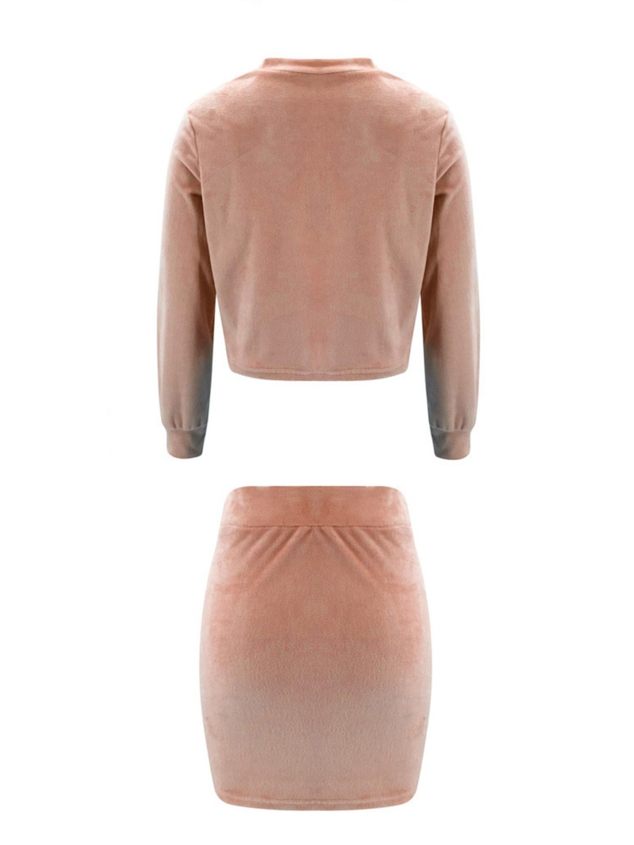 3 Piece Button Front Cardigan & Slim Fit Crop Cami Top & Skirt Set