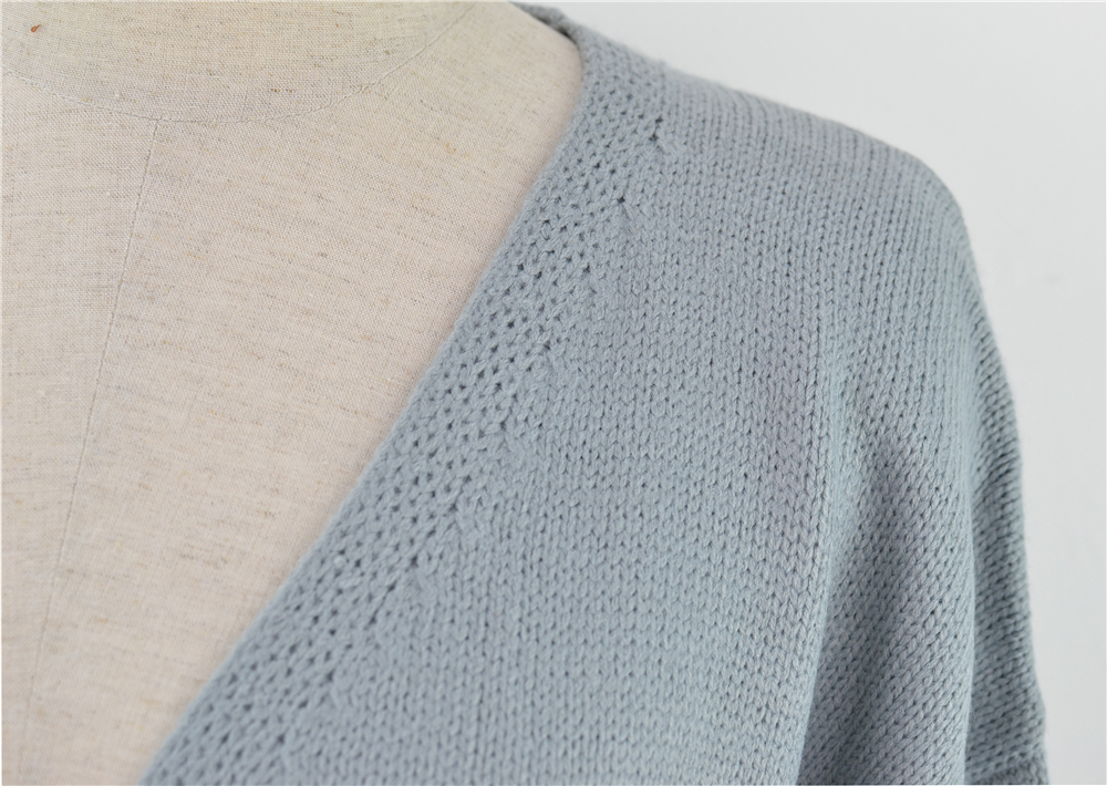 Mid-length Rianbow Sleeve Crochet Cardigan
