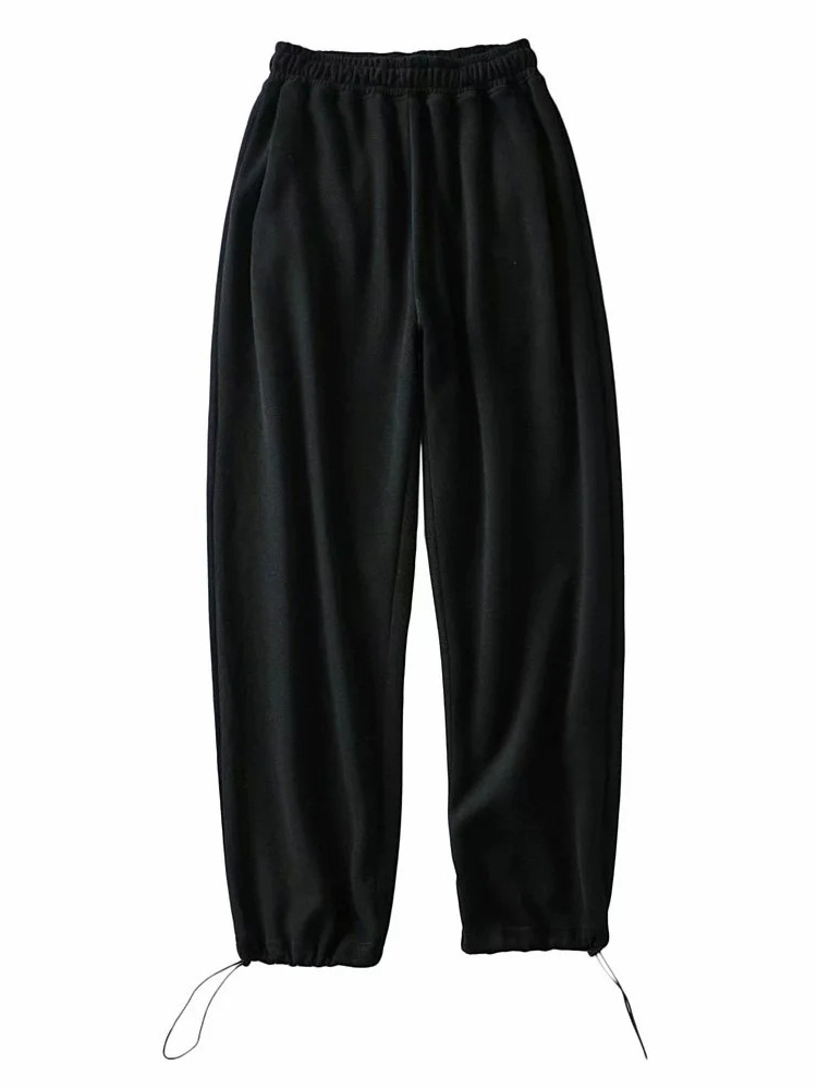 Solid Color Drawcord Jogger Pants