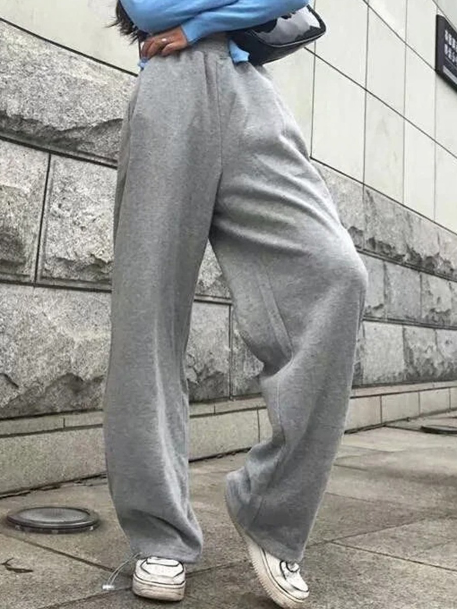 Solid Color Drawcord Jogger Pants