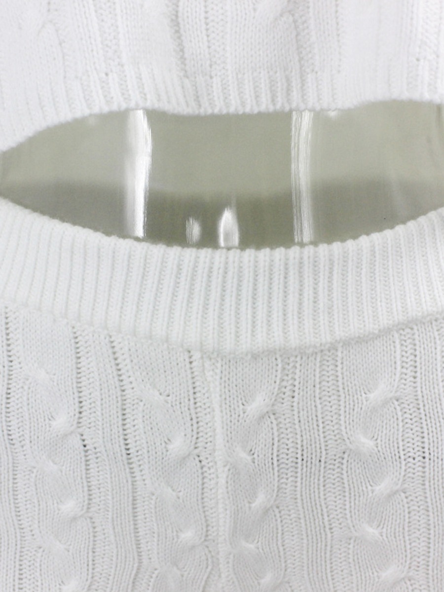 2-piece Twist Knit Plain Sweater Match Pants Set