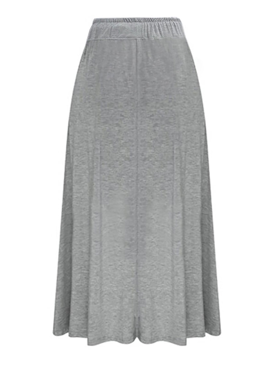 Tie Front Elastic Waist Pocket A-line Skirt