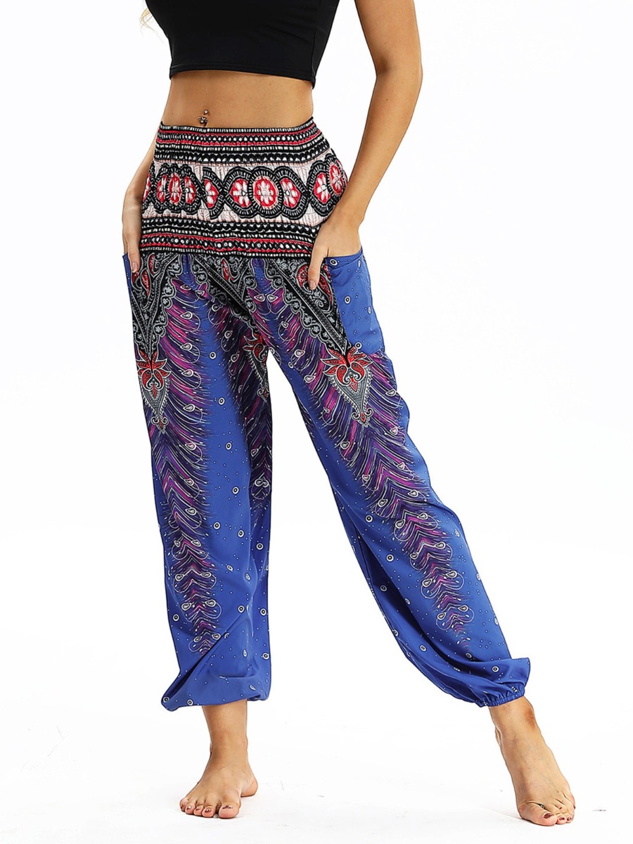 Loose All-over Printed Yoga Pants