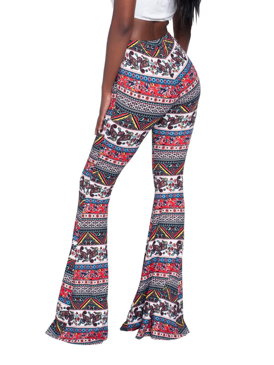 Vintage All Over Printed Bell Bottom Pants