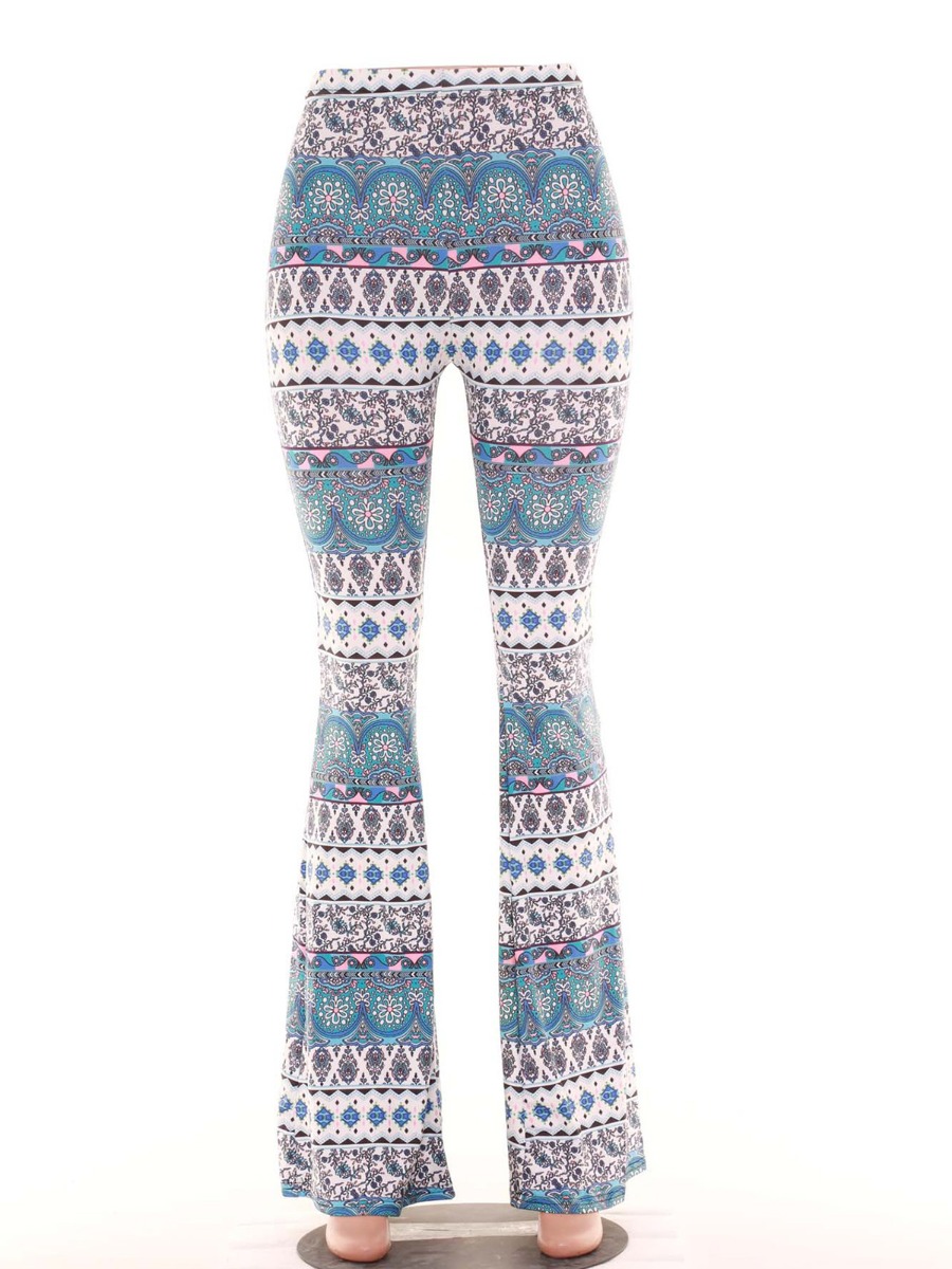 Vintage All Over Printed Bell Bottom Pants