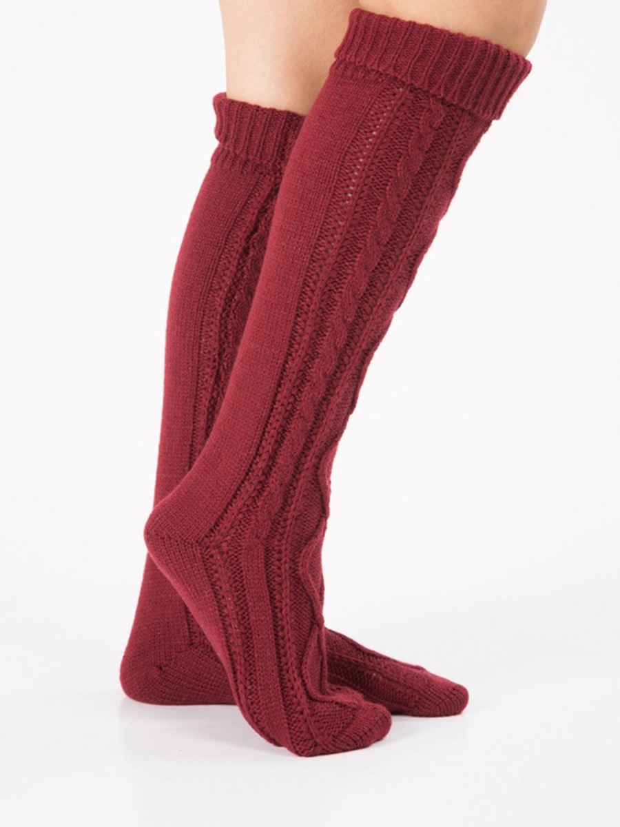 Women Cable Knitted Over The Knee Socks