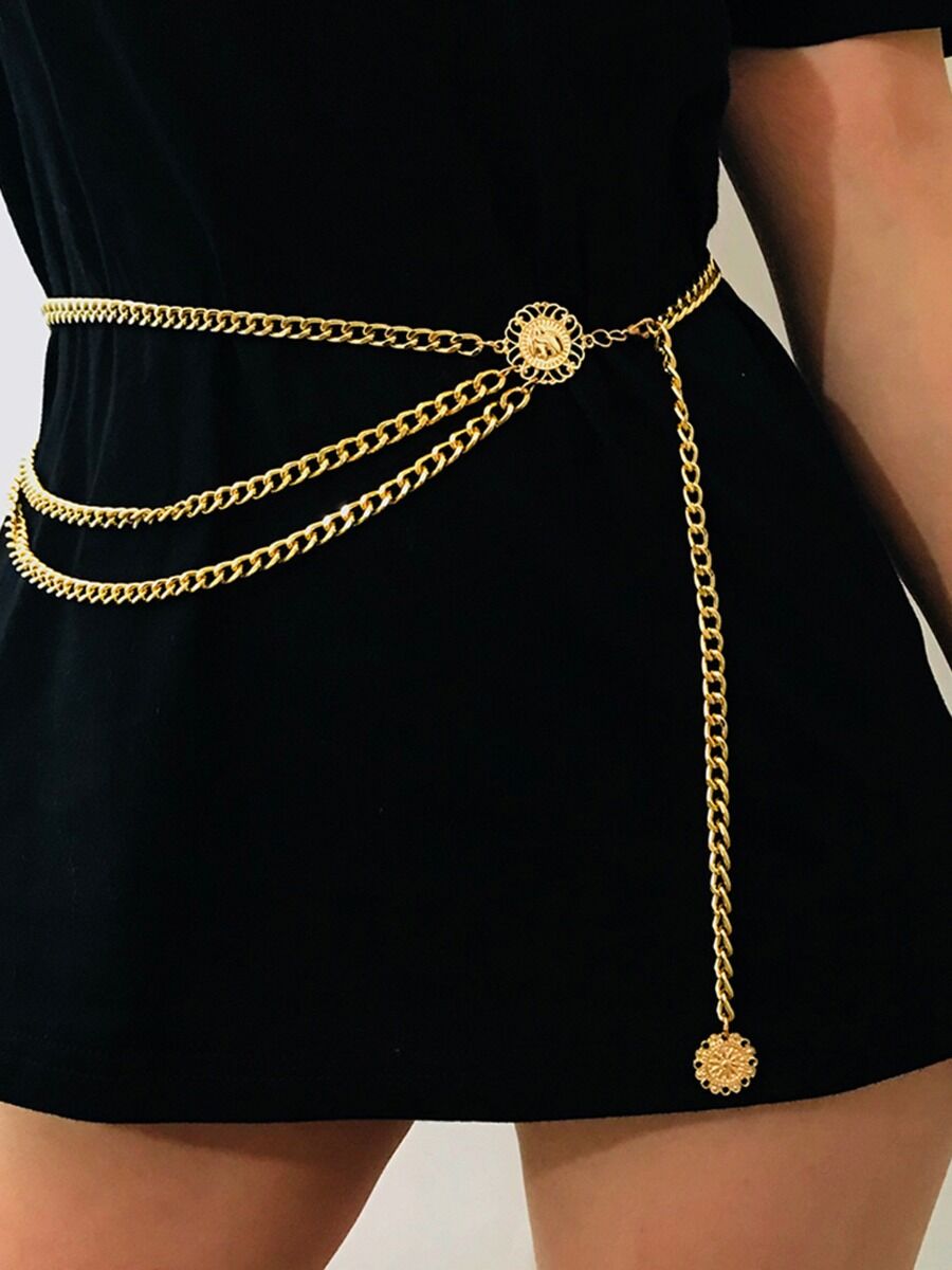 shestar wholesale Street Style Women Multilayer Waist Chain Belt