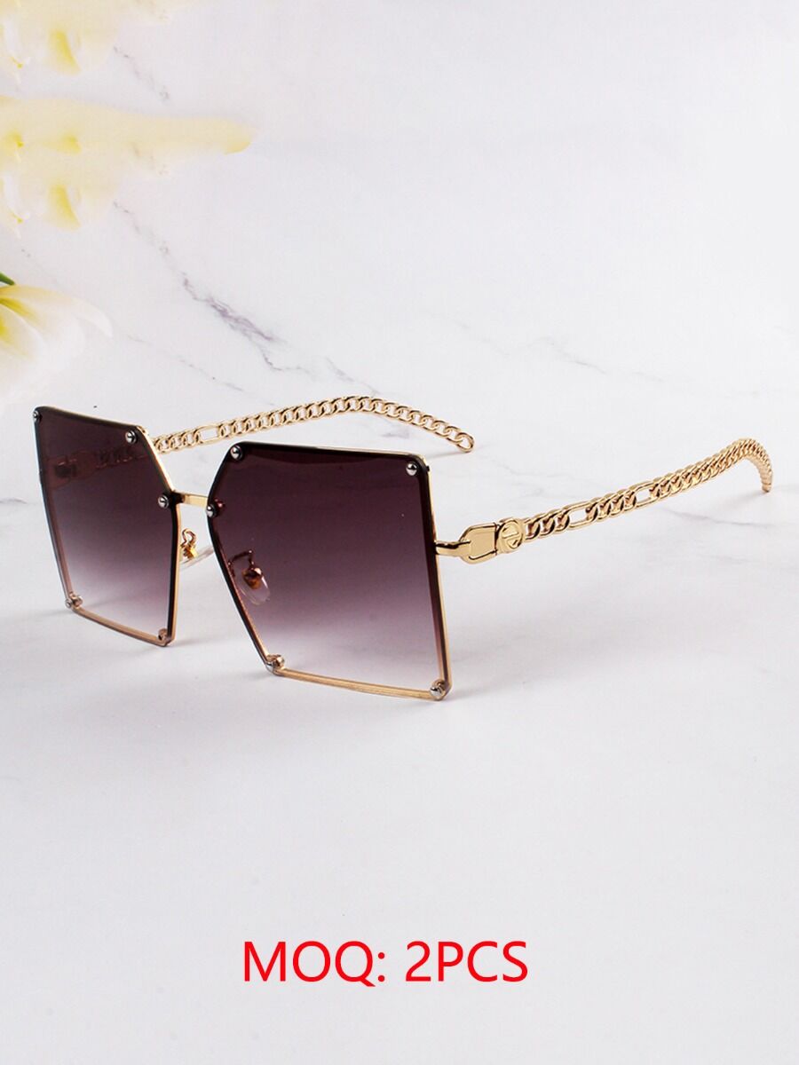 shestar wholesale Women Geometric Shape Chain Sunglasses