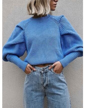 Dolman Sleeve Rib-knit Women Sweater