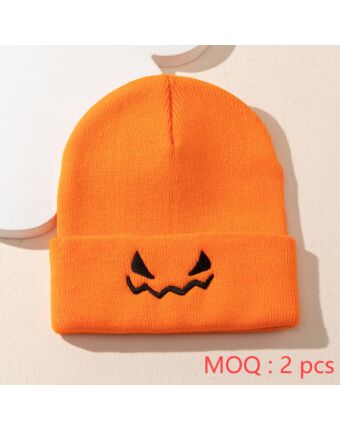 Halloween Grimace Embroidered Knitted Hat Wholesale Women Clothing SHN562395