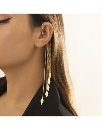 Personality Fashion Diamond Tassel Chain Earrings Western Accessories Wholesale SJE203437