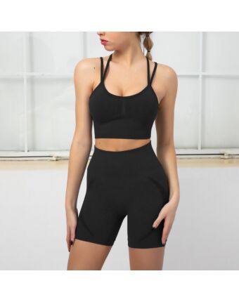 Wholesale Activewear Seamless Sports Fitness Yoga Suit Two Piece Outfits SO201848