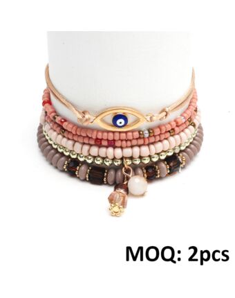 Eye Beads Multilayer Jewelry Beaded Bracelet Women Accessories Wholesale Vendors SJEN538378