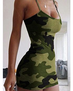 Sexy Women Camo Printed Cami Dress