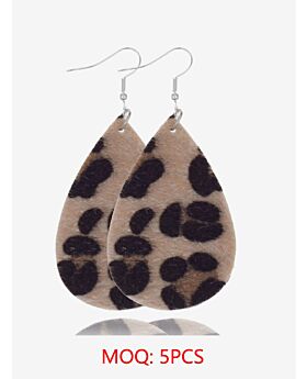 Women Polka Dots Leopard Print Ear Drops