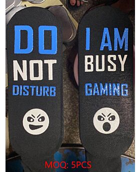 Do Not Disturb I Am Busy Gaming Graphic Socks