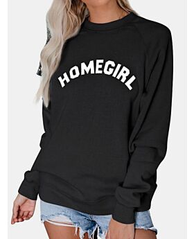 Homegirl Letter Print Sweatshirt