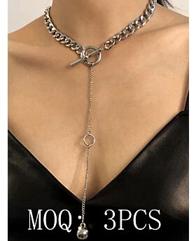 Women Chain Dangle Choker Necklace