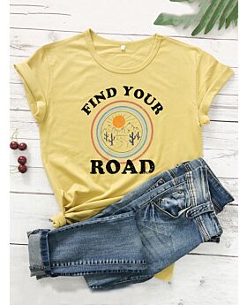 Find Your Road Landscape Graphic T-shirt