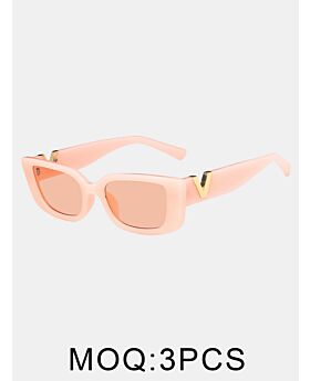 Metal V Cutout Frame Sunglasses Wholesale