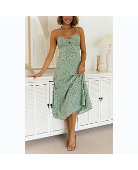 Printing Strap Mid-Length Slim Fit Backless Sexy Chiffon Dress Wholesale Dresses N5323031000038