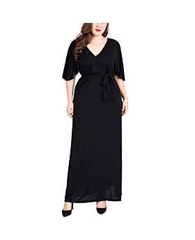 Wholesale Women'S Plus Size Clothing Deep V Short Sleeve Slim Solid Color Pullover Dress N461623032000045