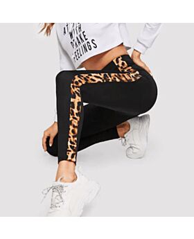 Leopard Print High Waist Yoga Fitness Trousers Ninth Pants Wholesale Leggings