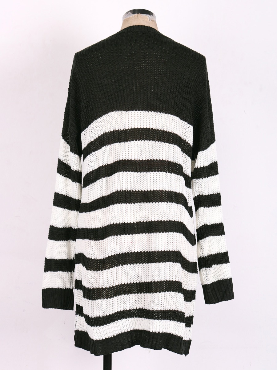 Dolman Sleeve Stripe Knitting Dress