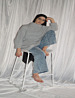 High Collar Raglan Sleeve Textured Knitting Sweater Dress